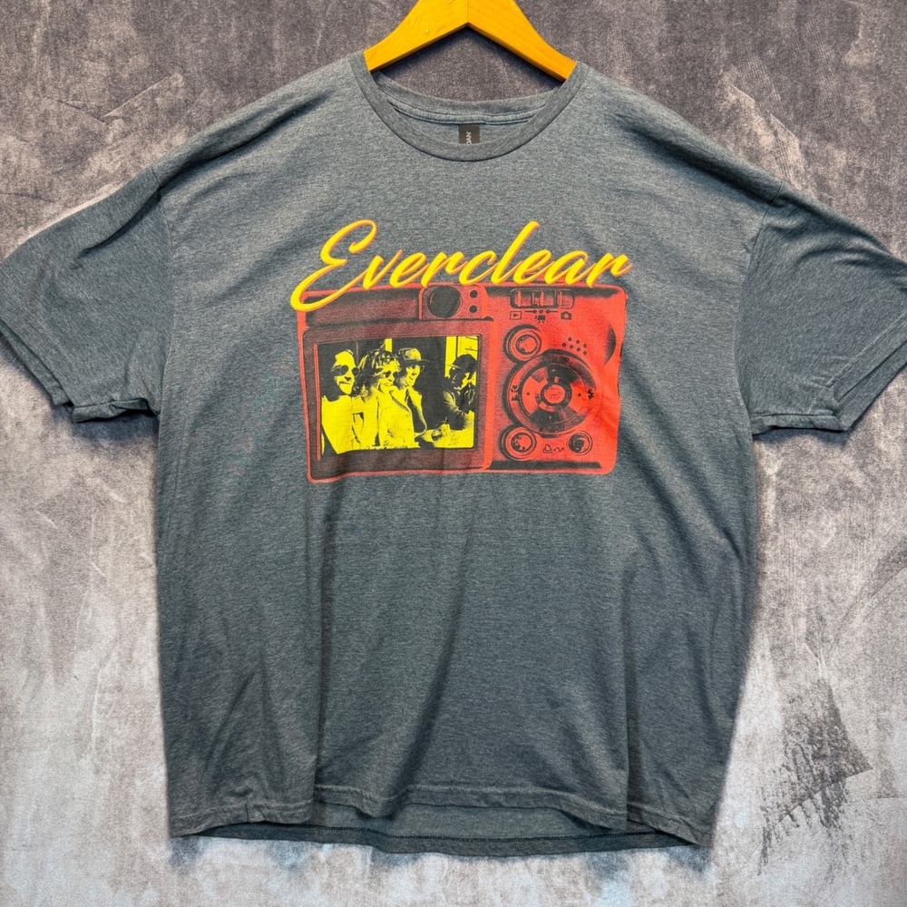 Gildan Item Type Mens Gray Regular 3XL Everclear Band Graphic Rock Music Concert